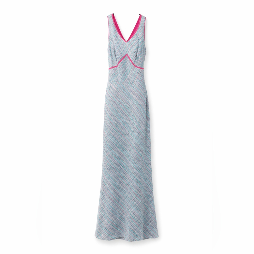 NWT $375 Rachel Riley London Women's Long Dress Tweed 2/4